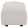 Burnett Chenille Upholstered Ottoman Ivory — product view 4