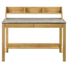 Besler 47-inch SmartTop Writing Desk with Shelf Cement and Natural — product view 4
