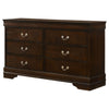 Louis Philippe 6-drawer Dresser Cappuccino — product view 4