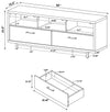 Casey 2-drawer Engineered Wood 60-inch TV Stand Cappuccino — product view 4