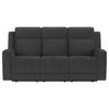 Brentwood 2-piece Upholstered Reclining Sofa Set Charcoal — product view 4