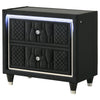 Lorient 2-drawer LED Nightstand with USB Black — product view 4