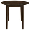 Bucknell 3-piece Round Drop Leaf Dining Table Set Cappuccino — product view 4
