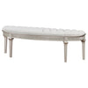 Evangeline Curved Fabric Upholstered Bench Silver Oak — product view 4