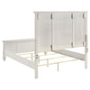 Sandy Beach Wood Queen Panel Bed Cream White — product view 4