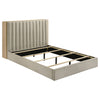 Arielle Queen Bookcase Panel Storage Bed Light Oak — product view 4