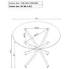 Beckham Round 46-inch Glass Top Dining Table Chrome — product view 4