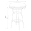 Retro Round 30-inch 1950's Bistro Pub Height Bar Table Black — product view 4