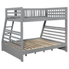 Ashton 2-drawer Wood Twin Over Full Bunk Bed Grey — product view 4