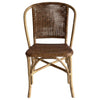 Lexley Woven Rattan Dining Side Chair Brown (Set of 2) — product view 4