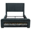 Preston Upholstered Queen Audio Flame Visualizer Bed Dark Blue — product view 4