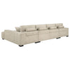 Cannella U-Shaped Double Chaise Upholstered Sectional Sofa Beige — product view 4
