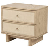 Kailani 2-drawer Nightstand Bedside Table Beige Oak — product view 4