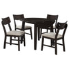 Catley 5-piece Round Drop Leaf Dining Table Set Dark Coffee — product view 4