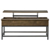 Byers 2-piece Lift Top Coffee and End Table Set Brown Oak — product view 4