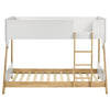 Wyatt Wood Twin Over Twin Bunk Bed White and Natural — product view 4