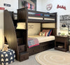 Jordan Bunk Bed — Twin/Twin / Weathered Espresso / Stairs