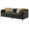 Jade Chenille Upholstered Modern Track Arm Sofa Green — product view 4