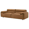 Buxton Top Grain Leather Upholstered Sofa Orange — product view 4
