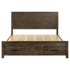 Woodmont Eastern King Storage Bed Rustic Golden Brown — product view 4