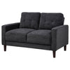 Bowen II Fabric Upholstered Track Arm Loveseat Steel Grey — product view 4