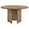 Adina 5-piece Round Dining Table Set Distressed Light Brown — product view 4