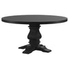 Florence Round 60-inch Pedestal Base Dining Table Black — product view 4