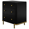 Arini 3-drawer Nightstand Black — product view 4