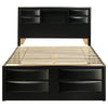 Briana Wood Queen Storage Bookcase Bed Black — product view 4