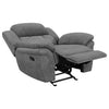Bahrain Upholstered Glider Recliner Charcoal — product view 4