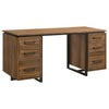 Berhalter 6-Drawer Double Pedestal File Computer Desk — product view 4