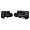 Camila 2-piece Upholstered Reclining Sofa Set Black — product view 4