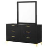 Kendall 6-drawer Dresser with Mirror Black — product view 4