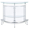 Amarillo Freestanding Glass Top Home Bar Wine Cabinet White — product view 4