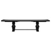 Florence 126-inch Extension Dining Table Distressed Black — product view 5