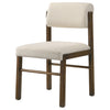Kehoe Upholstered Dining Side Chair Cream and Walnut (Set of 2) — product view 5