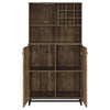 Mendoza 2-door Home Bar Cabinet Wine Storage Rustic Oak — product view 5