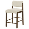 Kehoe Upholstered Counter Height Chair Cream and Walnut (Set of 2) — product view 5