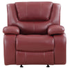 Camila Upholstered Glider Recliner Chair Red — product view 5