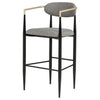 Tina Fabric Upholstered Bar Chair Grey (Set of 2) — product view 5