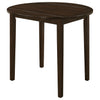 Bucknell 3-piece Round Drop Leaf Dining Table Set Cappuccino — product view 5