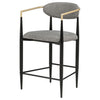 Tina Fabric Upholstered Counter Chair Grey (Set of 2) — product view 5