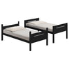 Littleton Wood Twin Over Twin Bunk Bed Black — product view 5