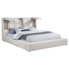 Dreux Upholstered Queen Panel Platform Bed Cream — product view 5