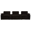 Collins 5-Piece Power Reclining Home Theater Seating Chocolate Brown — product view 5