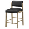 Kehoe Upholstered Counter Height Chair Black and Natural Oak (Set of 2) — product view 5