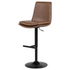 Eldridge Faux Leather Upholstered Adjustable Bar Stool Coffee — product view 5