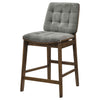 Redbridge Upholstered Counter Chair Grey and Walnut (Set of 2) — product view 5