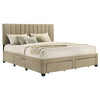 Wheatland 4-drawer Upholstered Eastern King Storage Bed Brown — product view 5