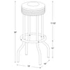 Retro Upholstered Metal Swivel Bar Stool White (Set of 2) — product view 5